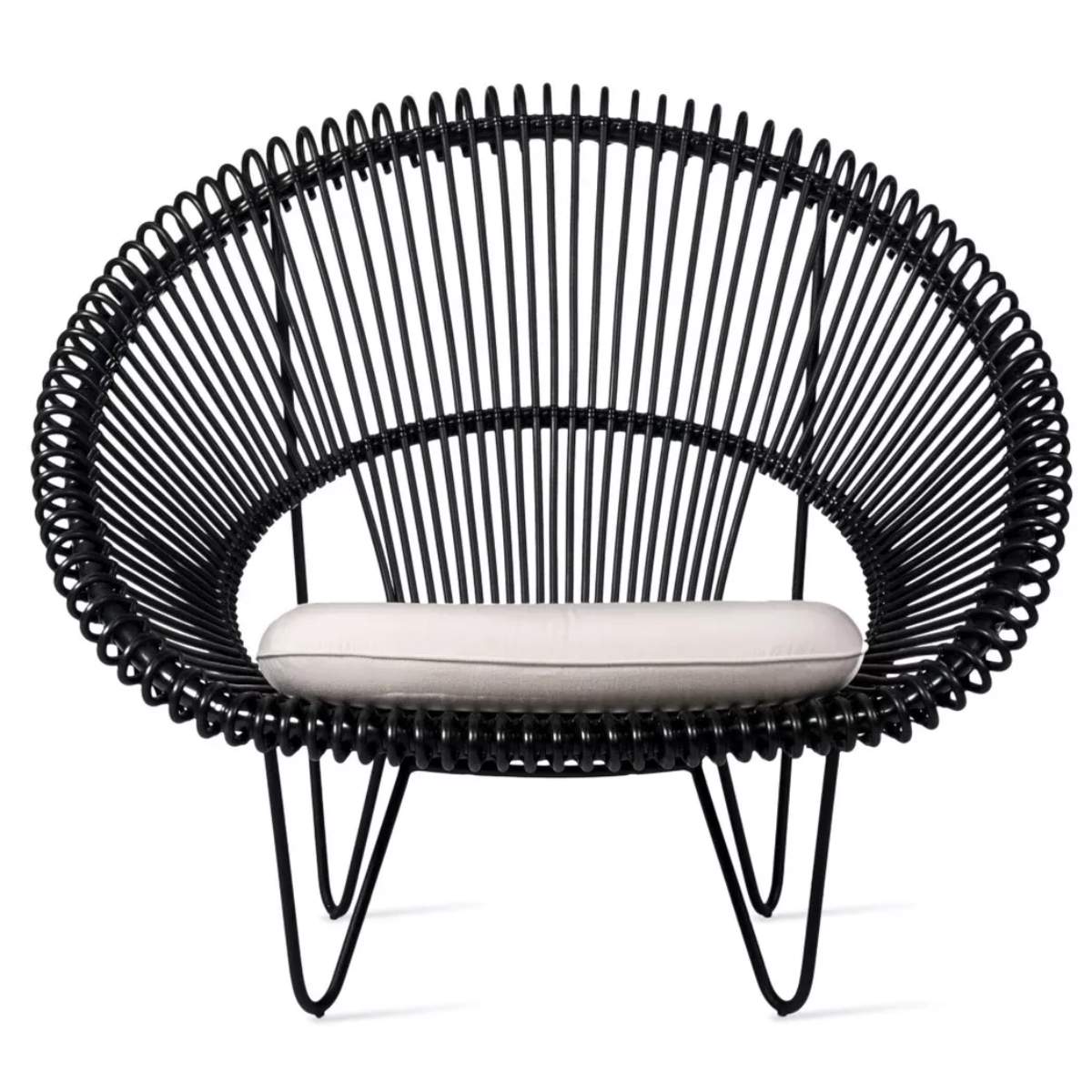 Vincent Shepherd Roy Cocoon Garden Chair Black with Cushion