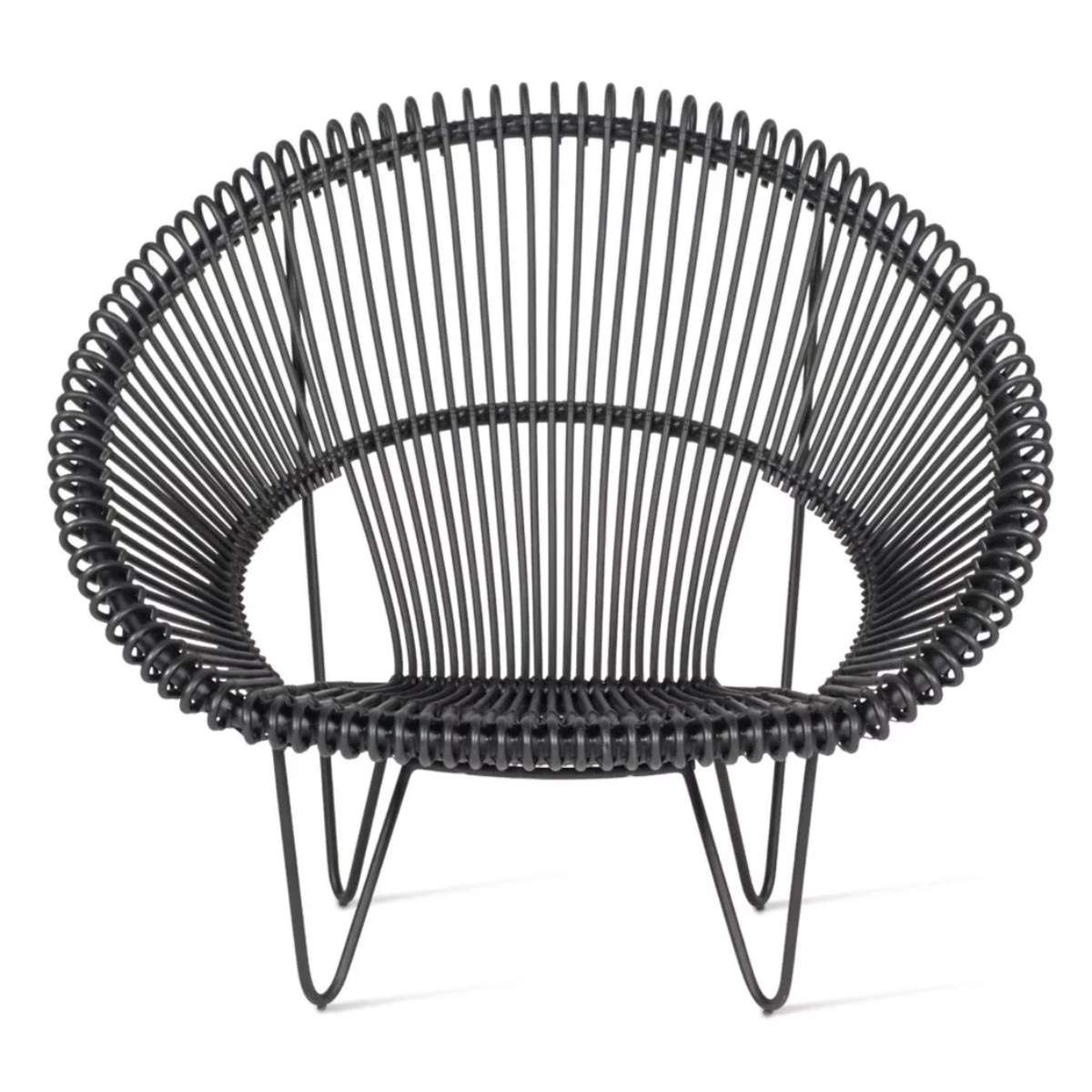Vincent Shepherd Roy Cocoon Garden Chair Black with Cushion