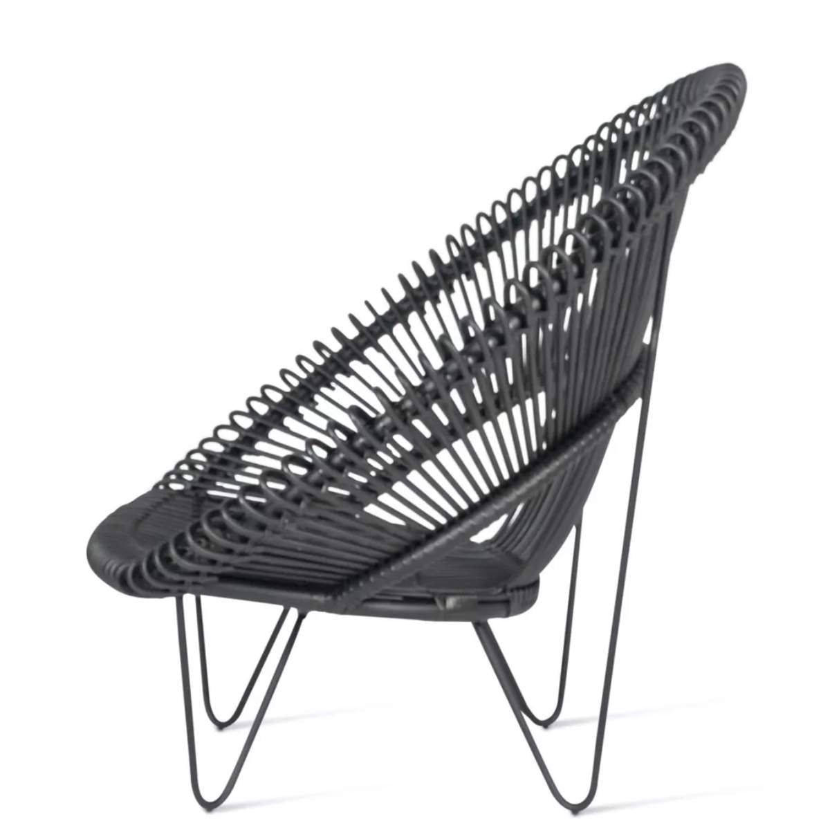 Vincent Shepherd Roy Cocoon Garden Chair Black with Cushion