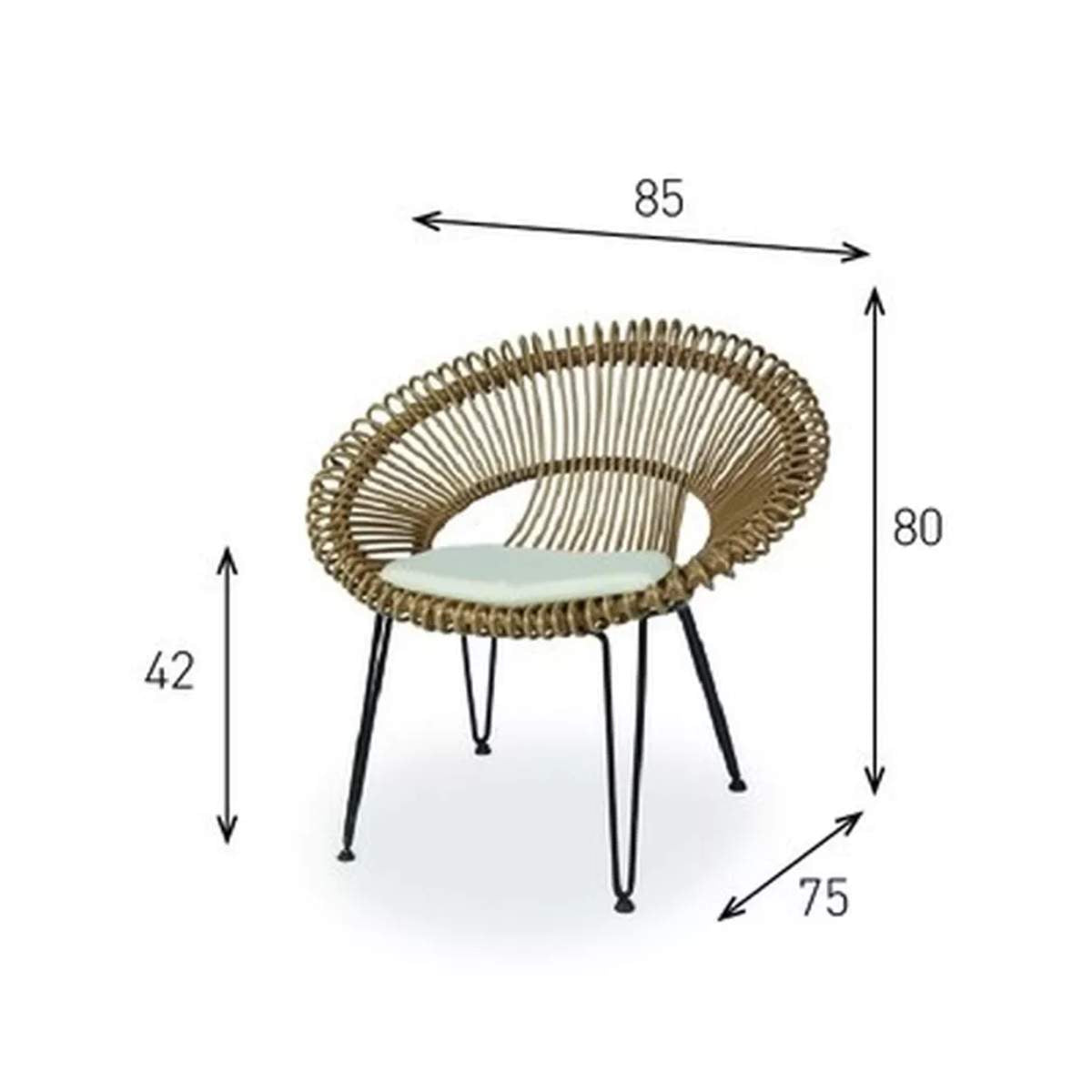 Vincent Shepherd Roy Outdoor Lazy Chair Black