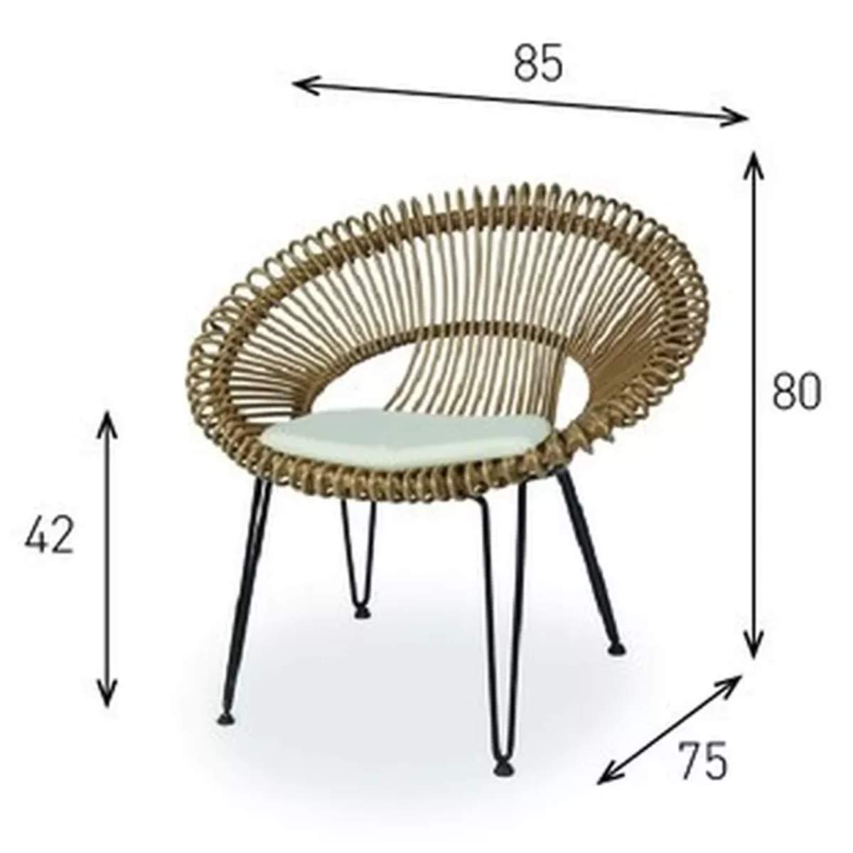 Vincent Shepherd Roy Outdoor Lazy Chair Camel
