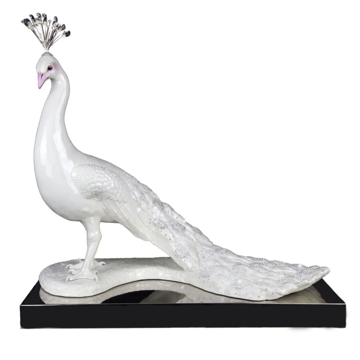 Villari Royal Peacock with Swarovski® - White Limited edition 88 pcs