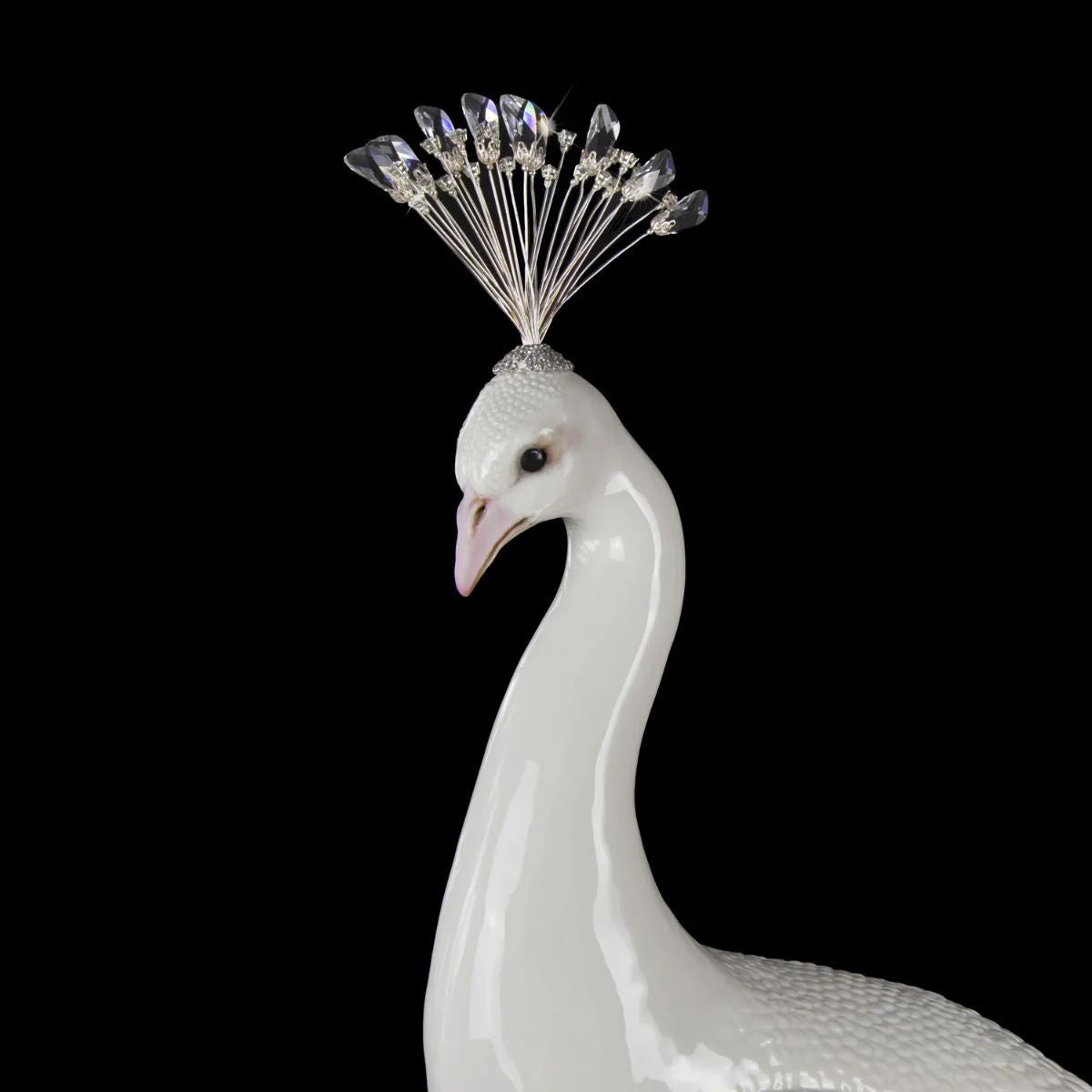 Villari Royal Peacock with Swarovski® - White Limited edition 88 pcs