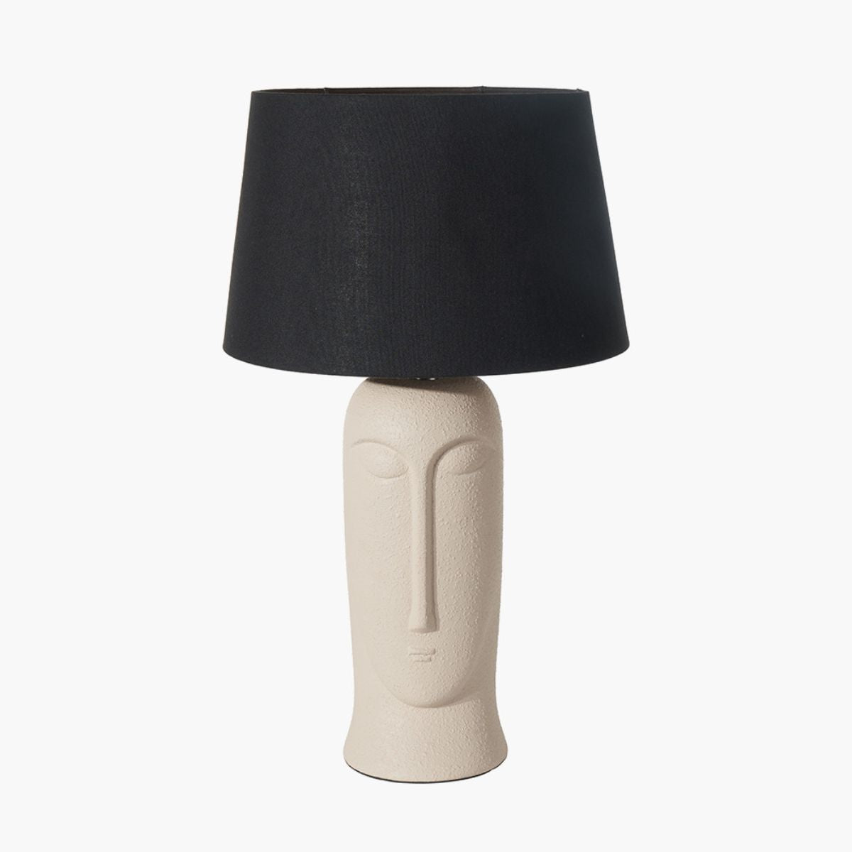 Pacific Lifestyle Rushmore Cream Texture Ceramic Table Lamp With Face Detail