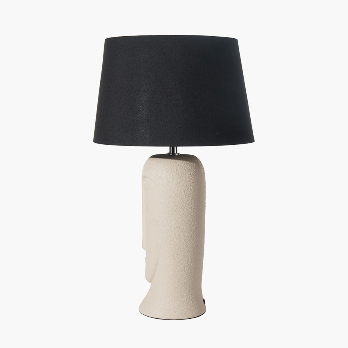 Pacific Lifestyle Rushmore Cream Texture Ceramic Table Lamp With Face Detail