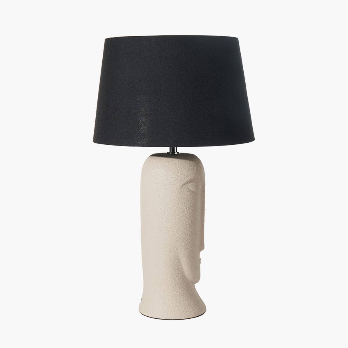 Pacific Lifestyle Rushmore Cream Texture Ceramic Table Lamp With Face Detail