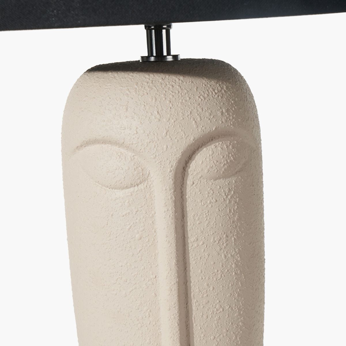Pacific Lifestyle Rushmore Cream Texture Ceramic Table Lamp With Face Detail