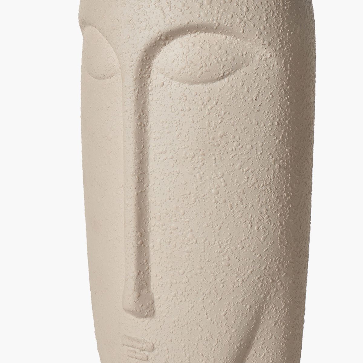 Pacific Lifestyle Rushmore Cream Texture Ceramic Table Lamp With Face Detail