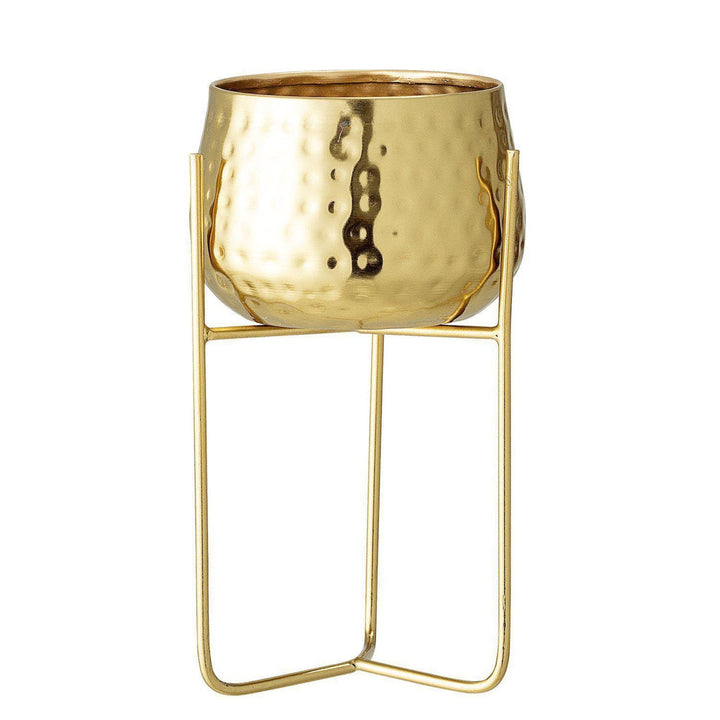 Russell Gold Flowerpot with Stand-Bloomingville-Beaumonde