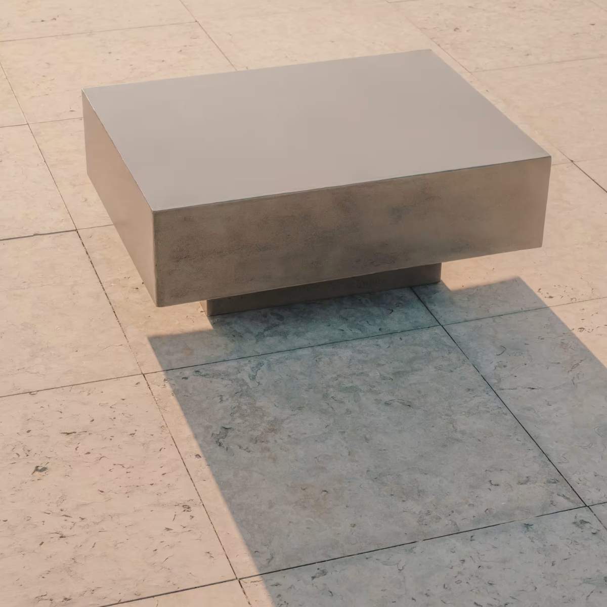 Kave Home Rustella cement coffee table, 80 x 60 cm
