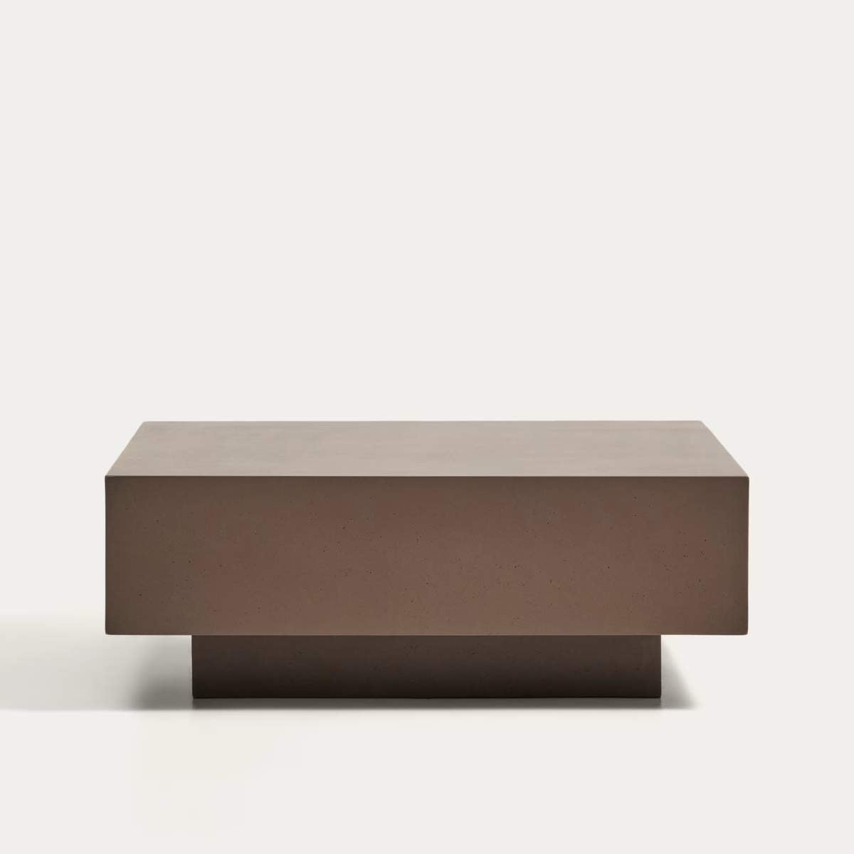 Kave Home Rustella coffee table in brown concrete 80 x 60cm