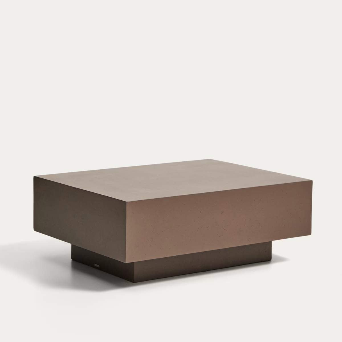 Kave Home Rustella coffee table in brown concrete 80 x 60cm