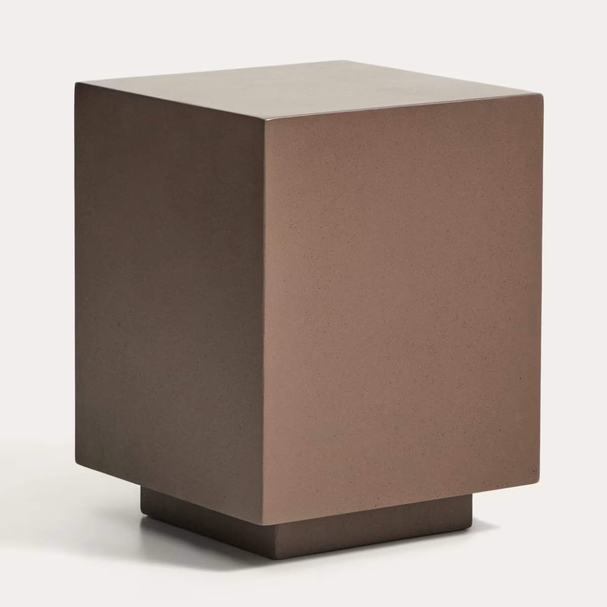 Kave Home Rustella side table in brown concrete 35 x 35cm