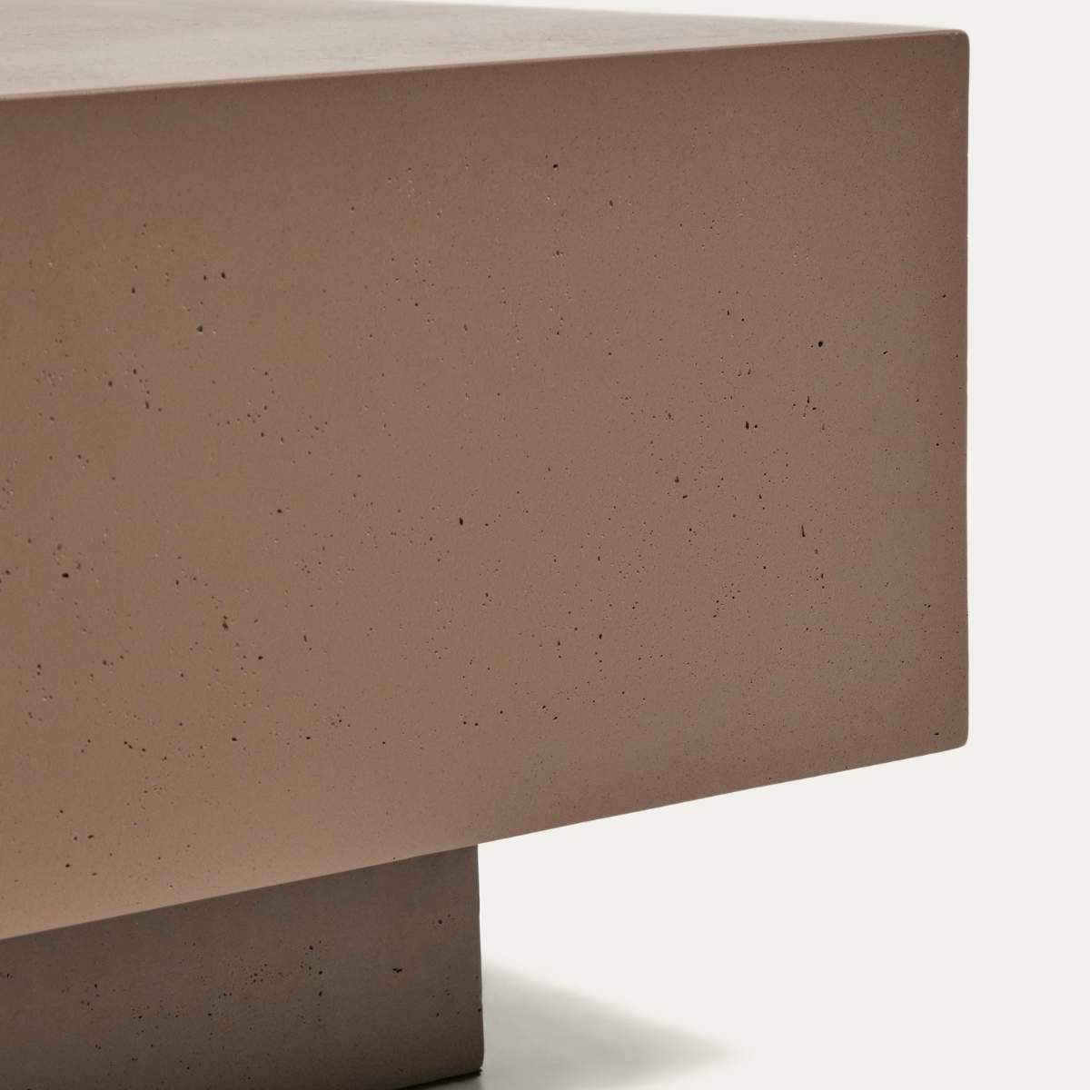 Kave Home Rustella coffee table in brown concrete 80 x 60cm