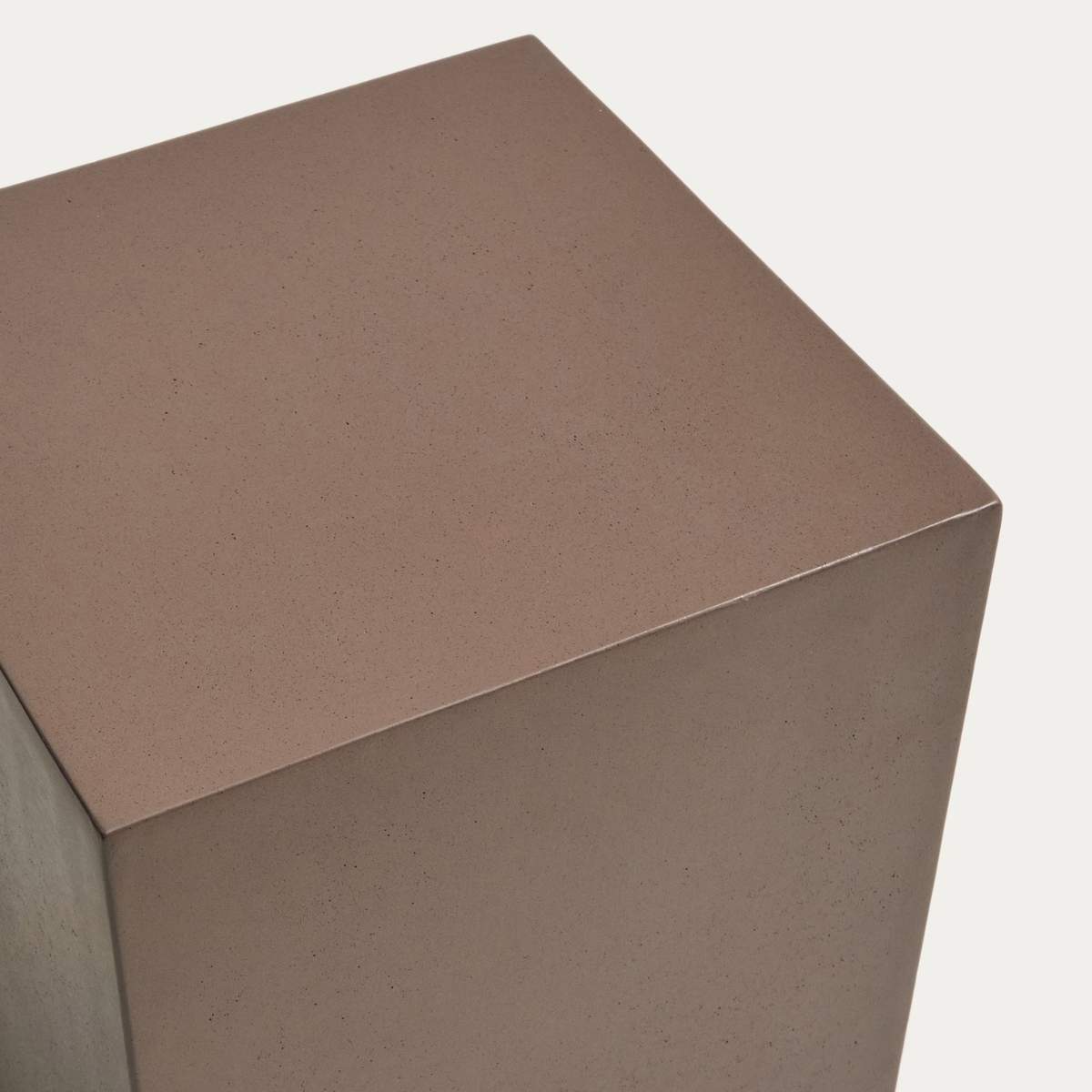 Kave Home Rustella side table in brown concrete 35 x 35cm