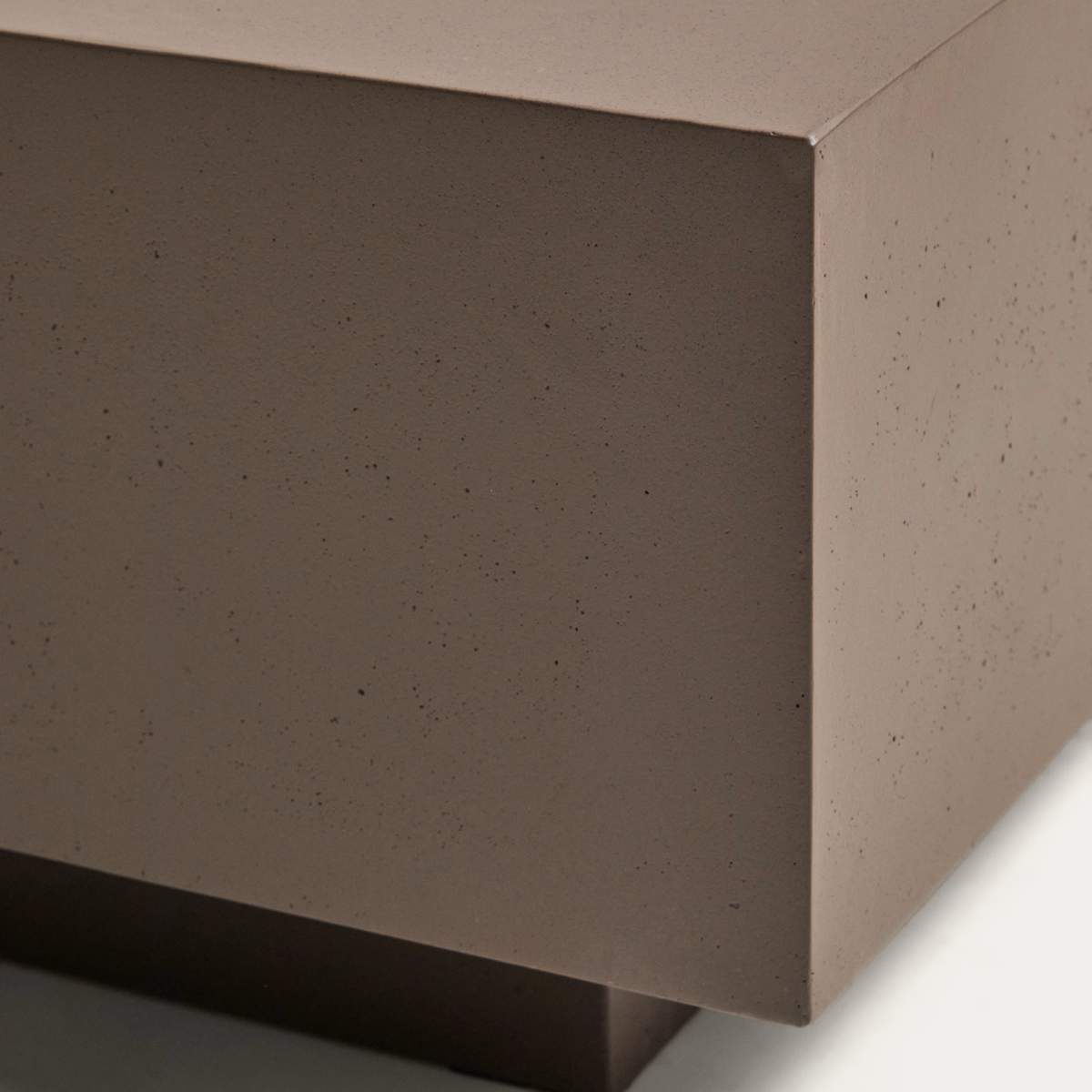 Kave Home Rustella coffee table in brown concrete 80 x 60cm