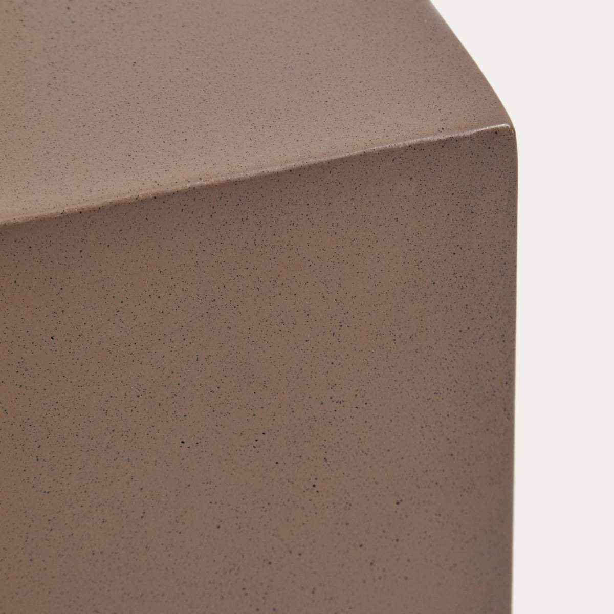 Kave Home Rustella side table in brown concrete 35 x 35cm