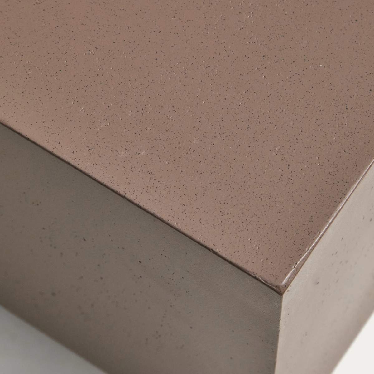 Kave Home Rustella coffee table in brown concrete 80 x 60cm