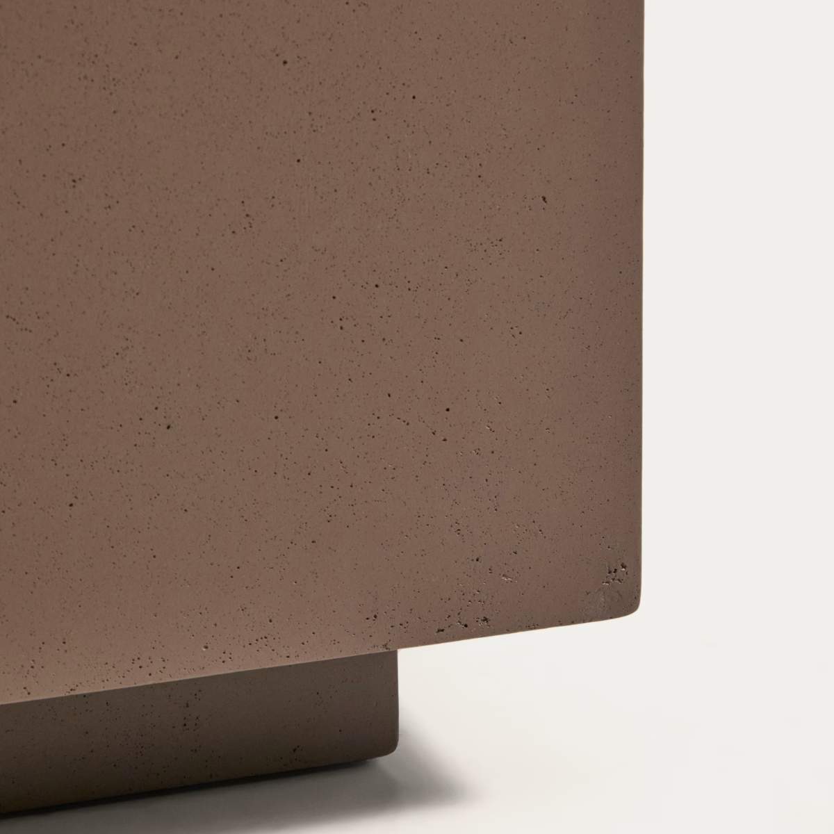 Kave Home Rustella side table in brown concrete 35 x 35cm