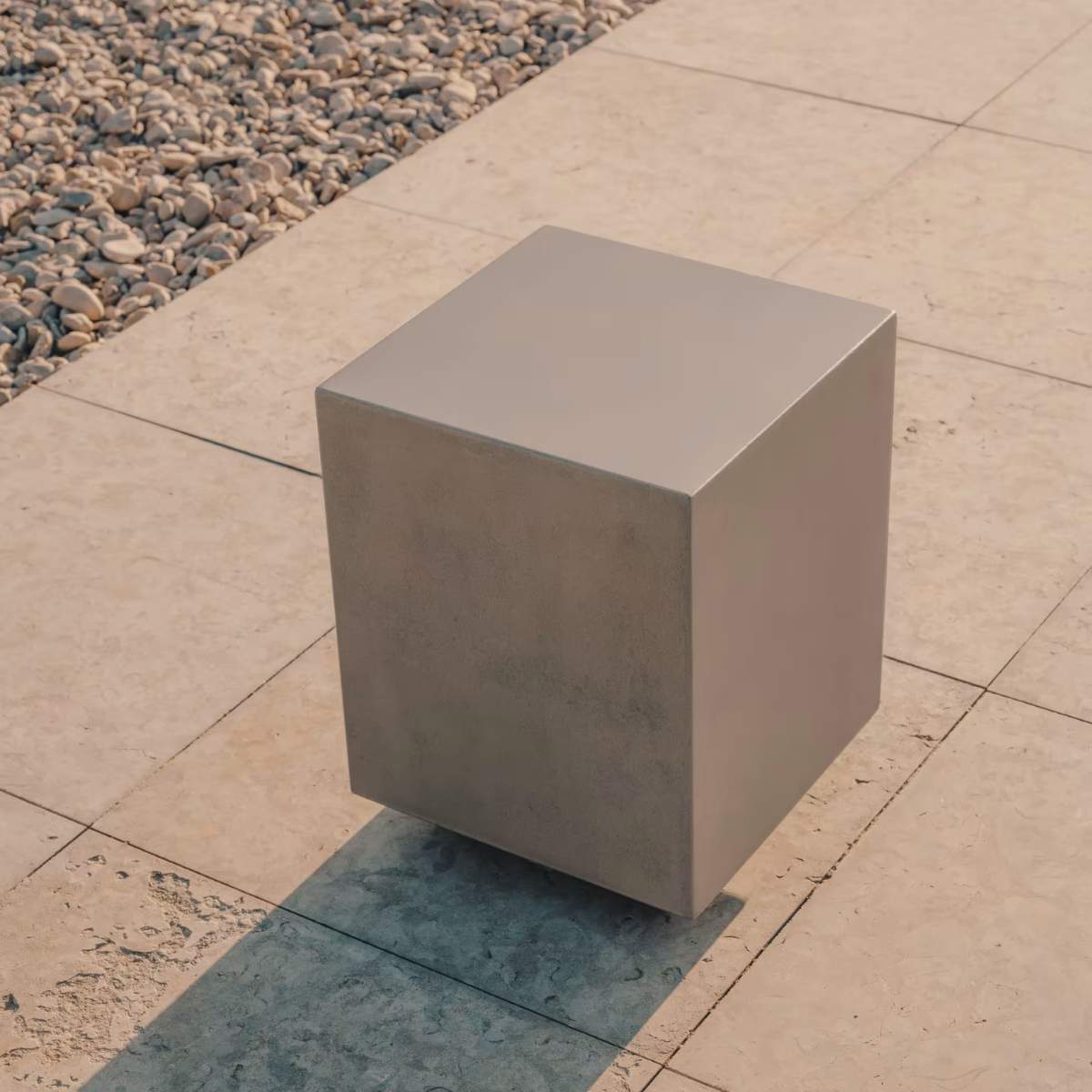 Kave Home Rustella cement side table, 35 x 35 cm