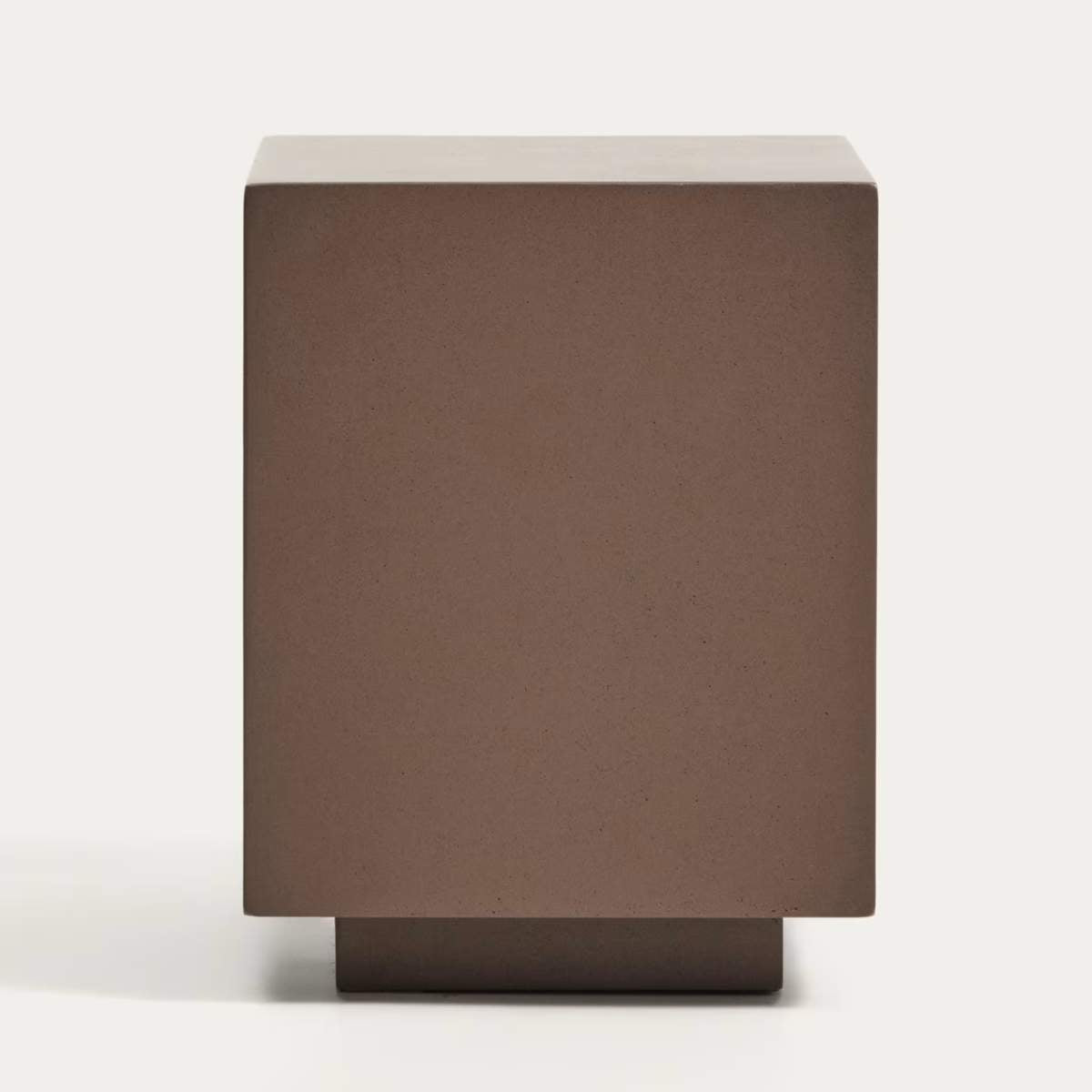 Kave Home Rustella side table in brown concrete 35 x 35cm