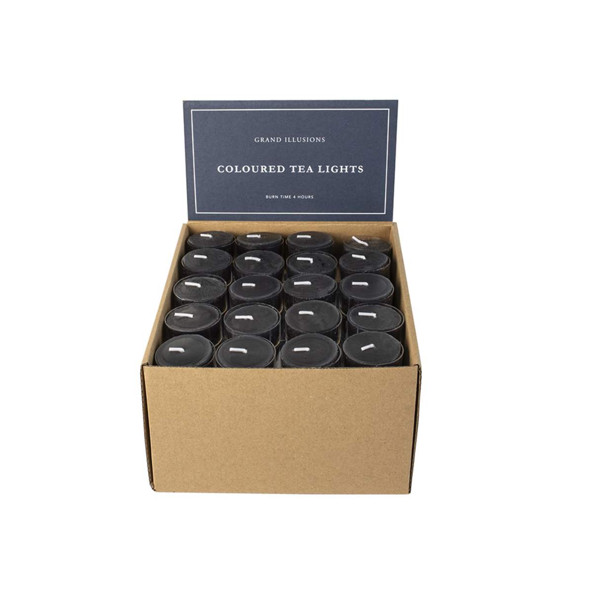 Grand Illusions Rustic Tealights Dark Grey