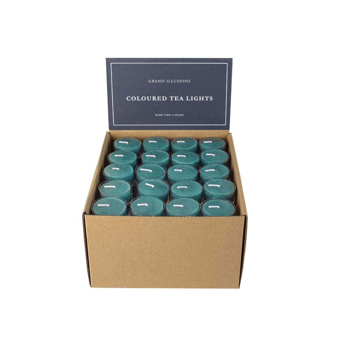 Grand Illusions Rustic Tealights Petrol Blue