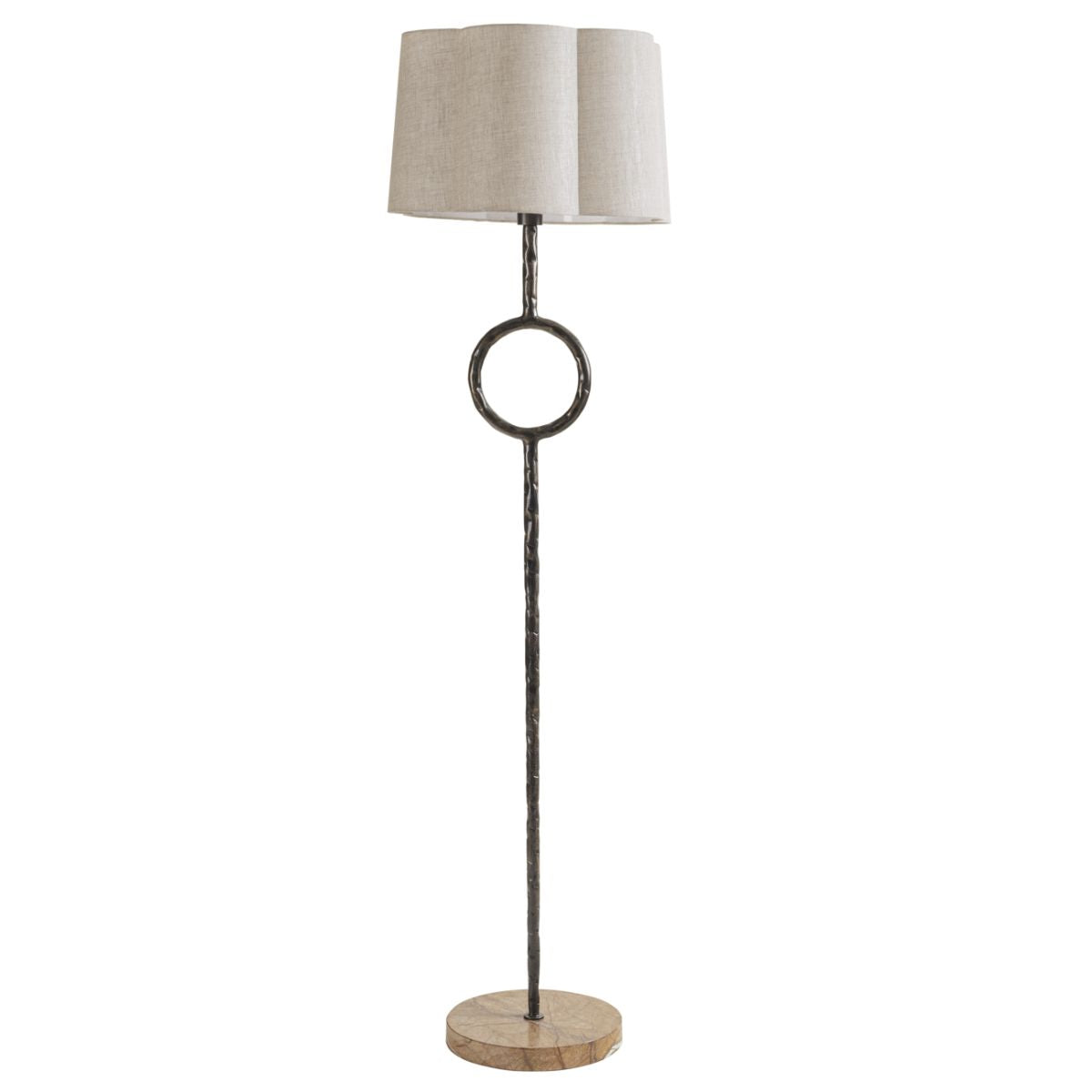 Libra Interiors Promotion - Rutland Floor Lamp with Plain Linen Shade
