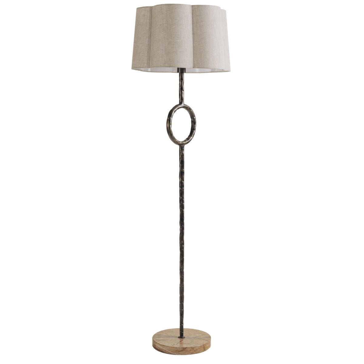 Libra Interiors Promotion - Rutland Floor Lamp with Plain Linen Shade