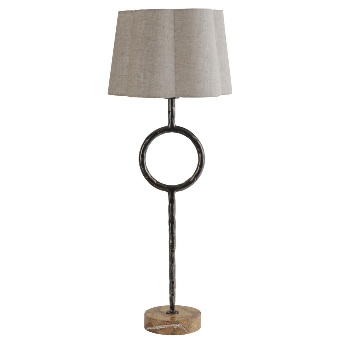 Libra Interiors Rutland Table Lamp with Plain Linen Shade
