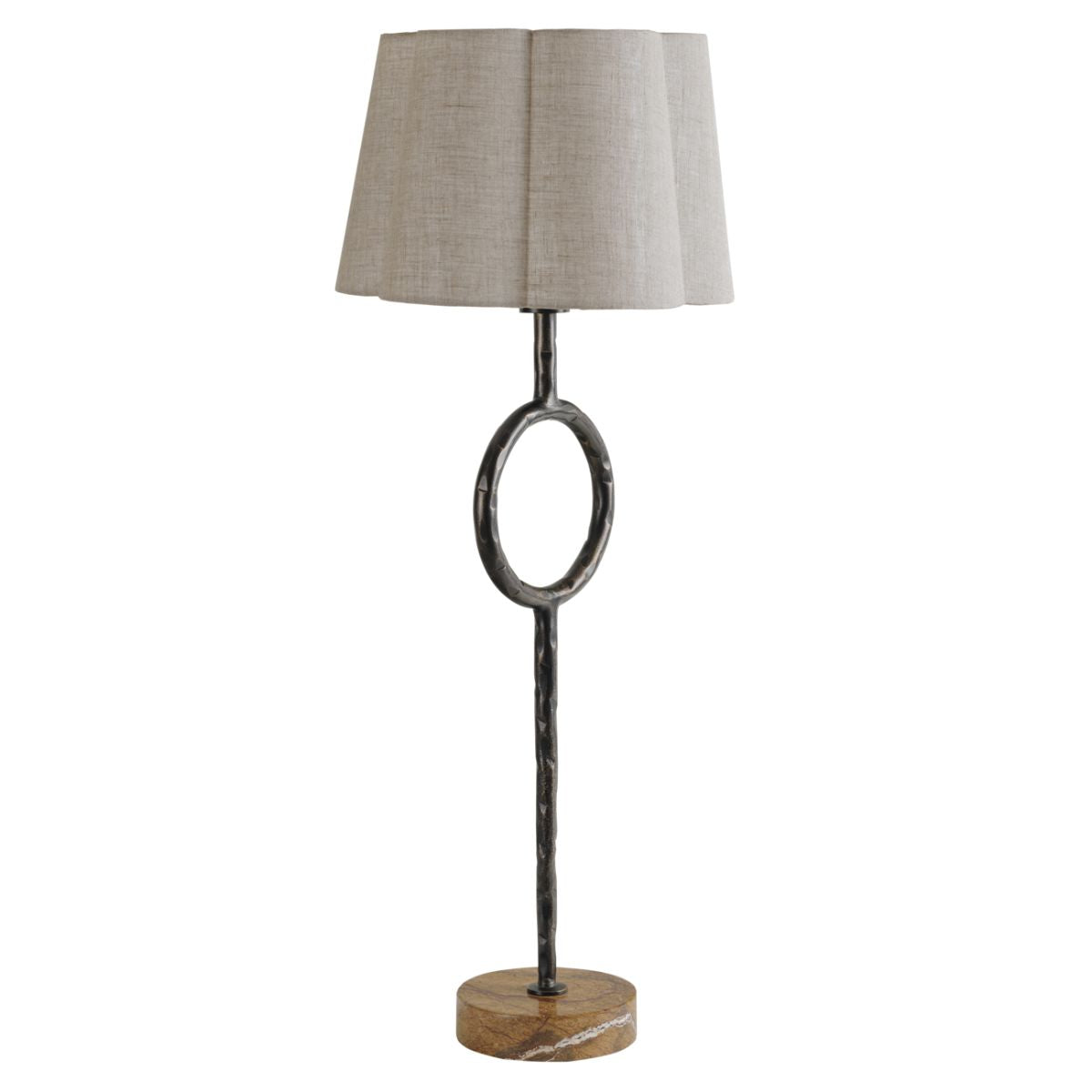 Libra Interiors Rutland Table Lamp with Plain Linen Shade