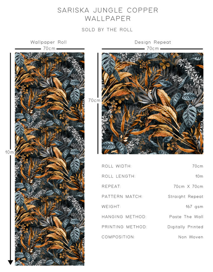 Sariska Jungle Copper Wallpaper-Beaumonde