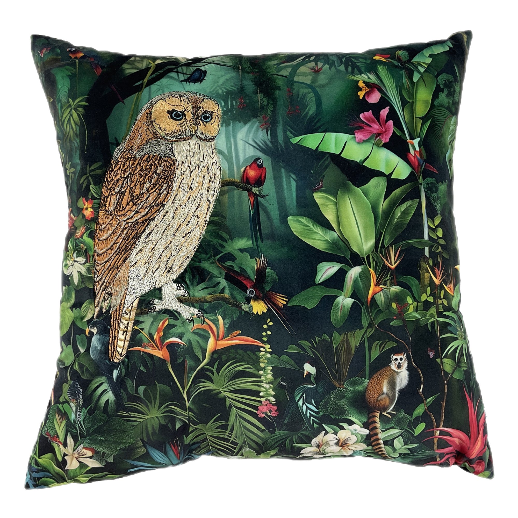 Malini Embroidered Owl Print