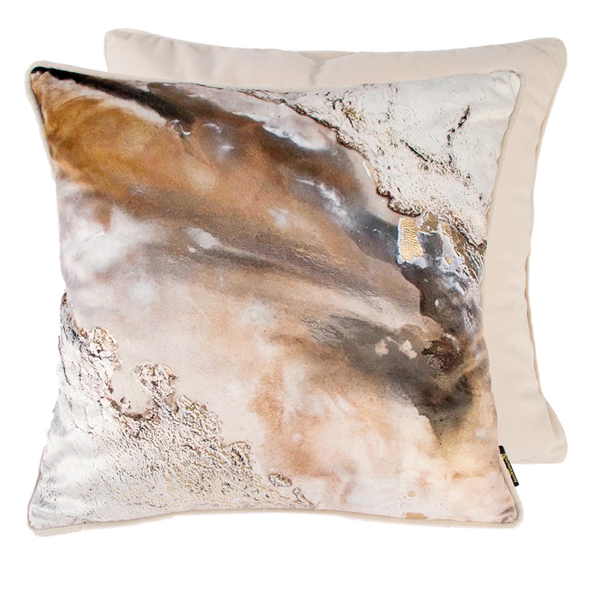Malini Printed Cushion Spilt Caramel