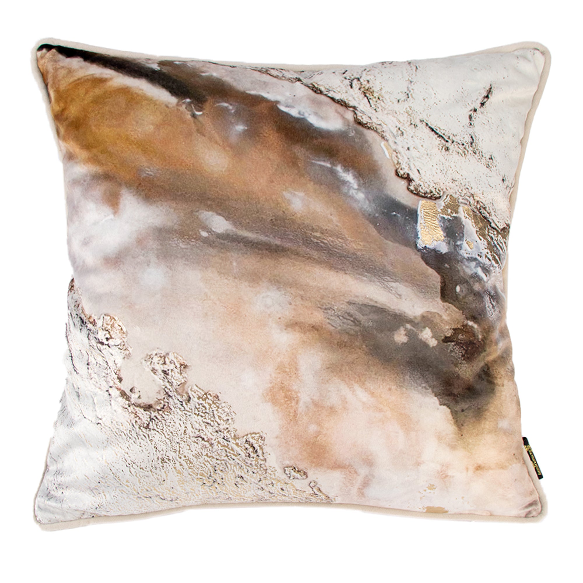 Malini Printed Cushion Spilt Caramel
