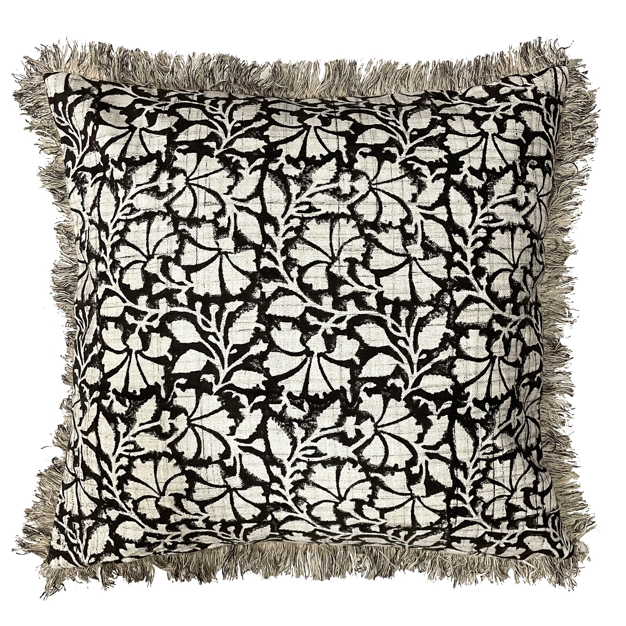 Malini Block Printed Cushion Falna Mocha