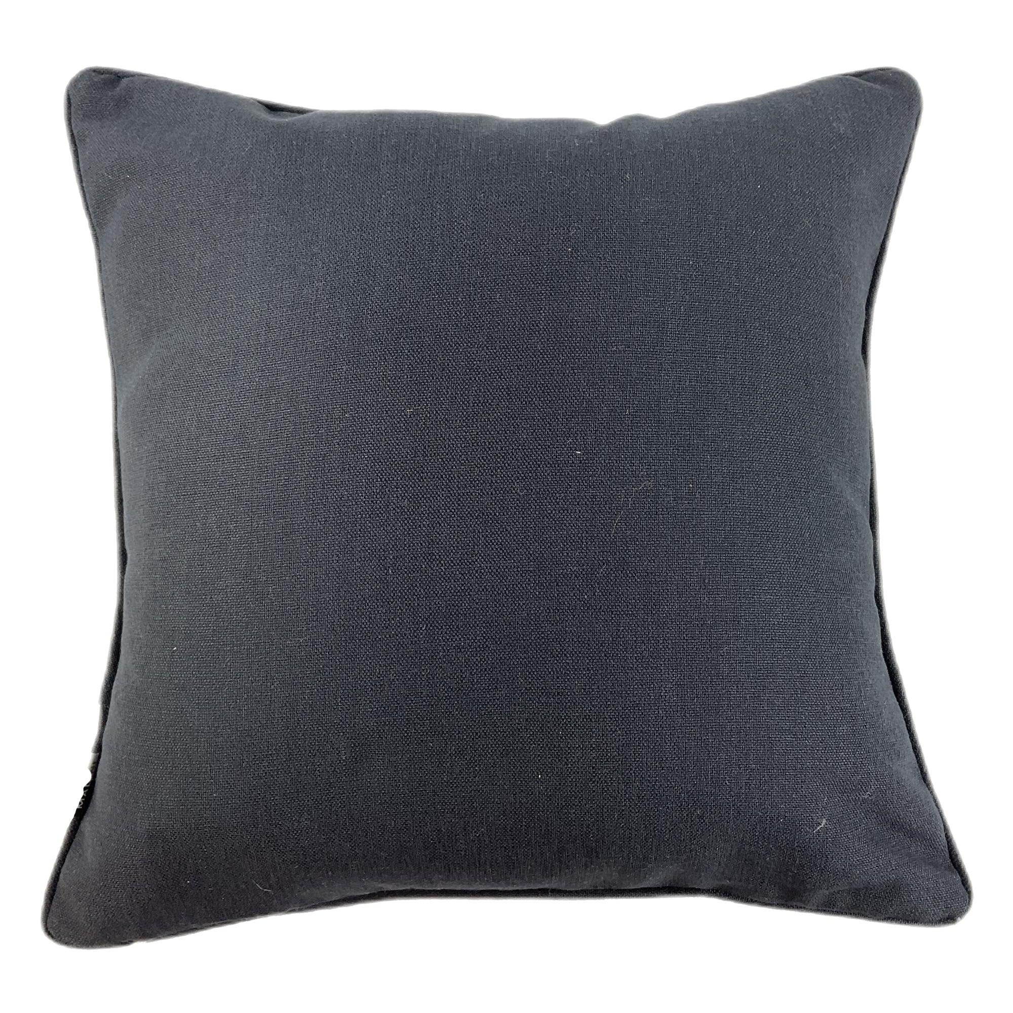 Malini Modern Jigsaw Print on Fax Linen Black