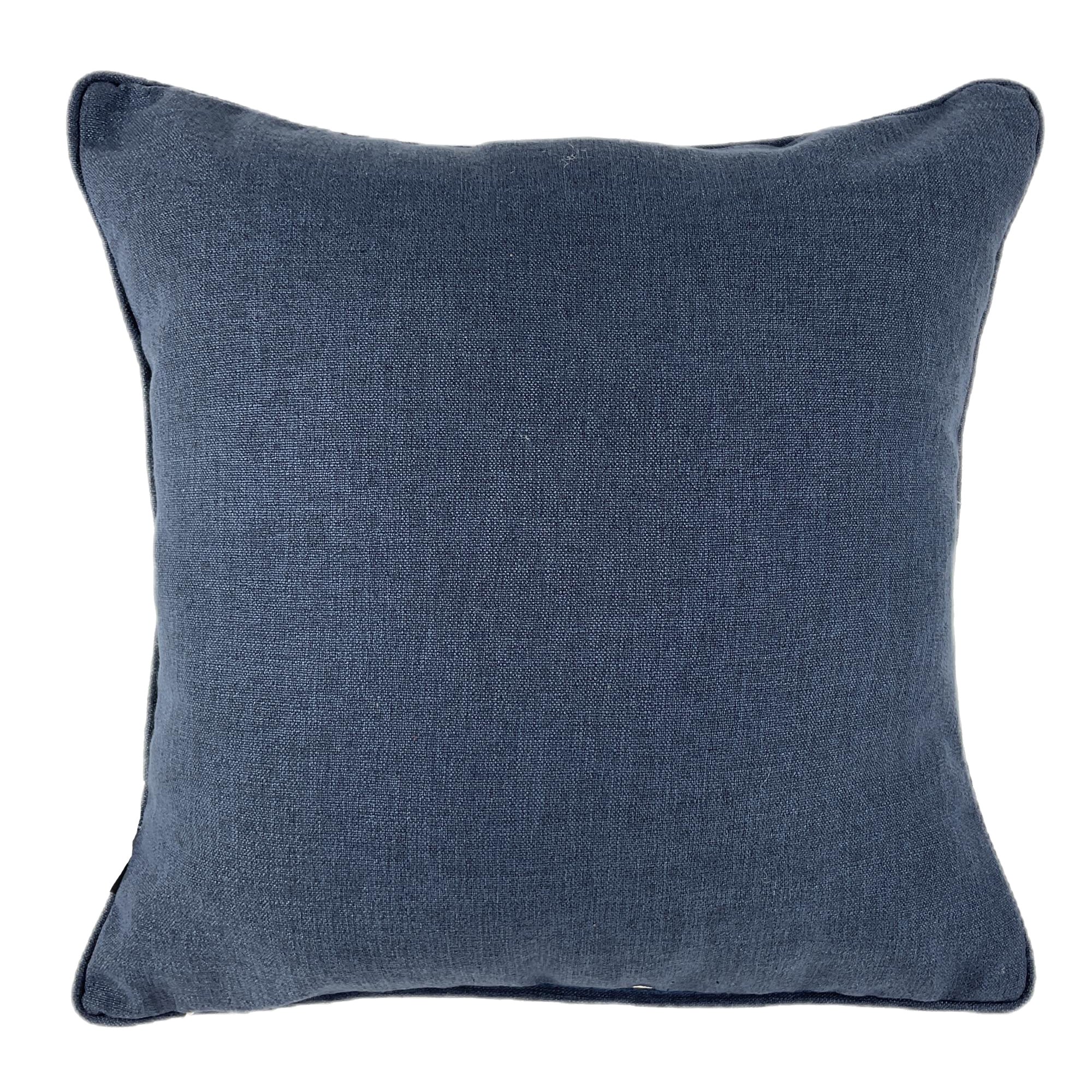 Malini Modern Jigsaw Print on Fax Linen Blue