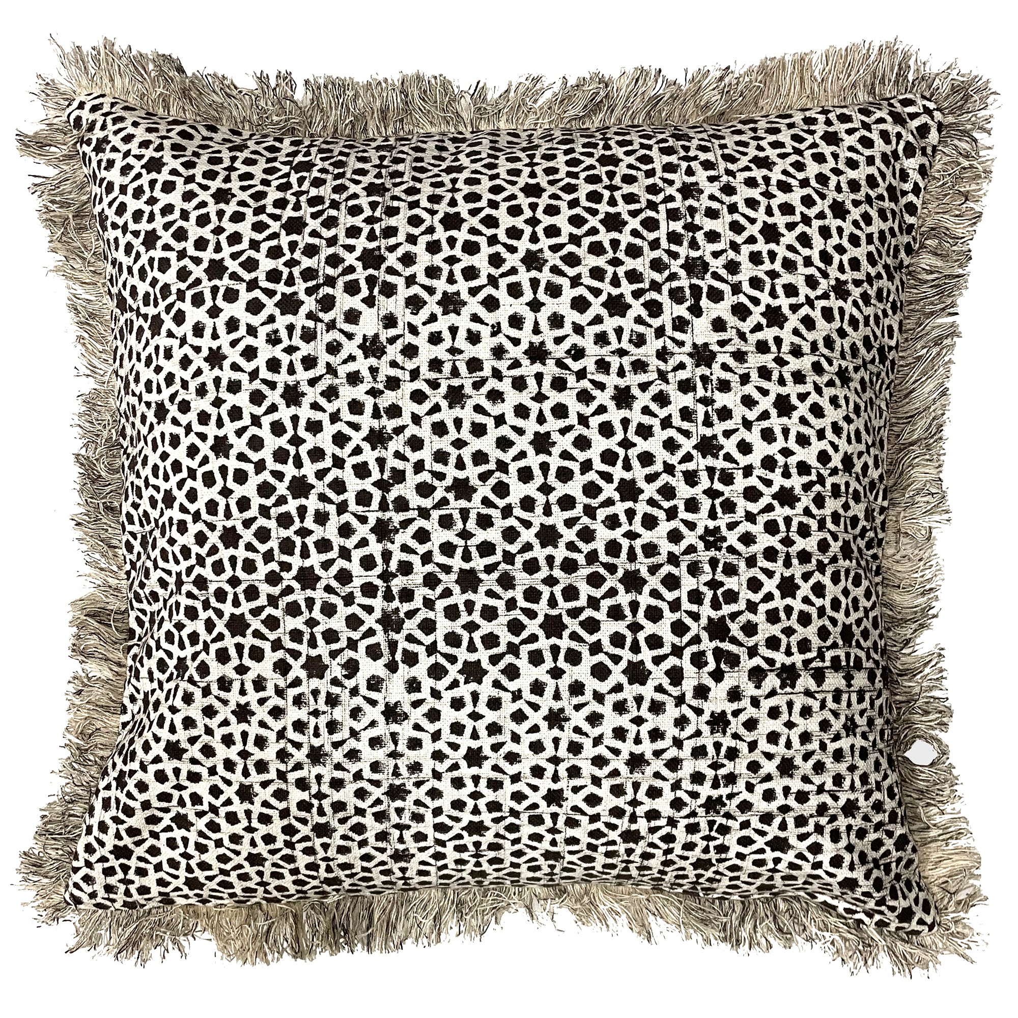 Malini Block Printed Cushion Kiraoli Mocha