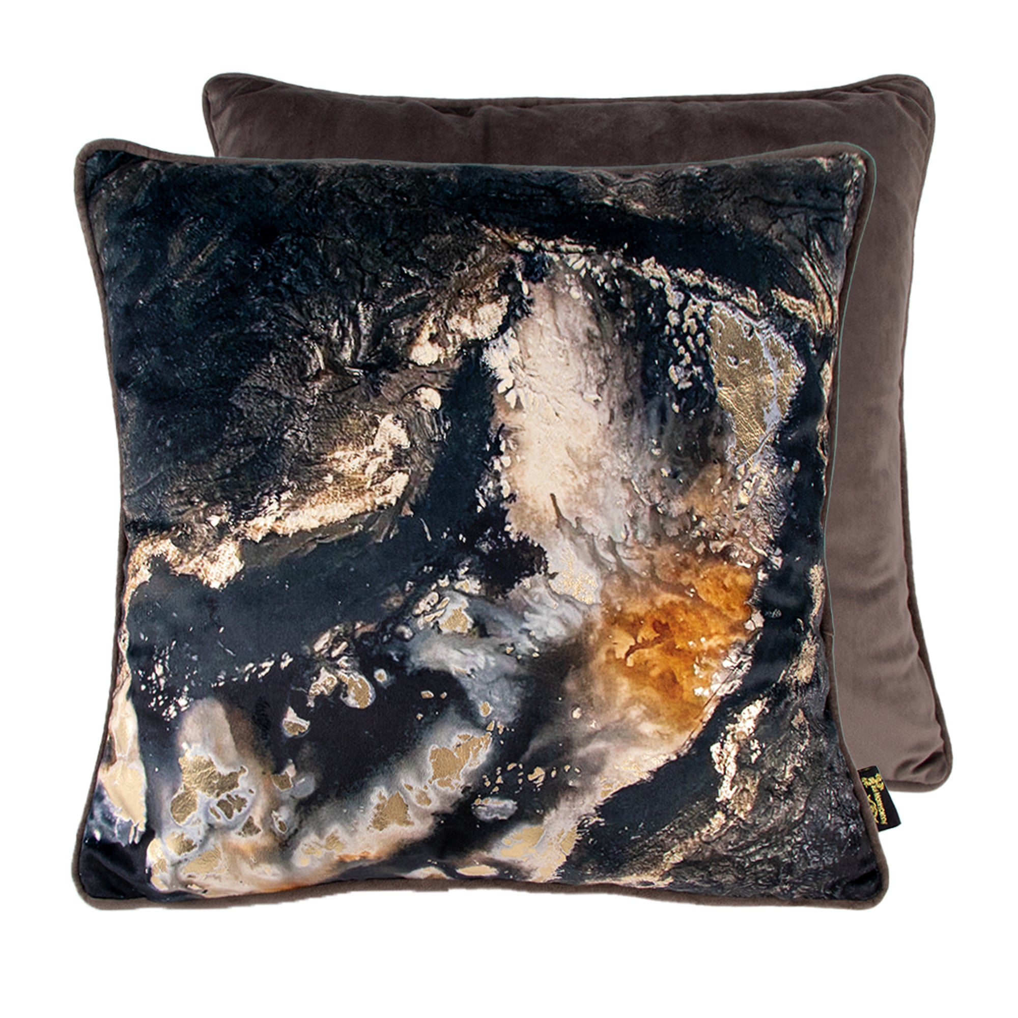 Malini Printed Black Splash Cushionhint Of Must