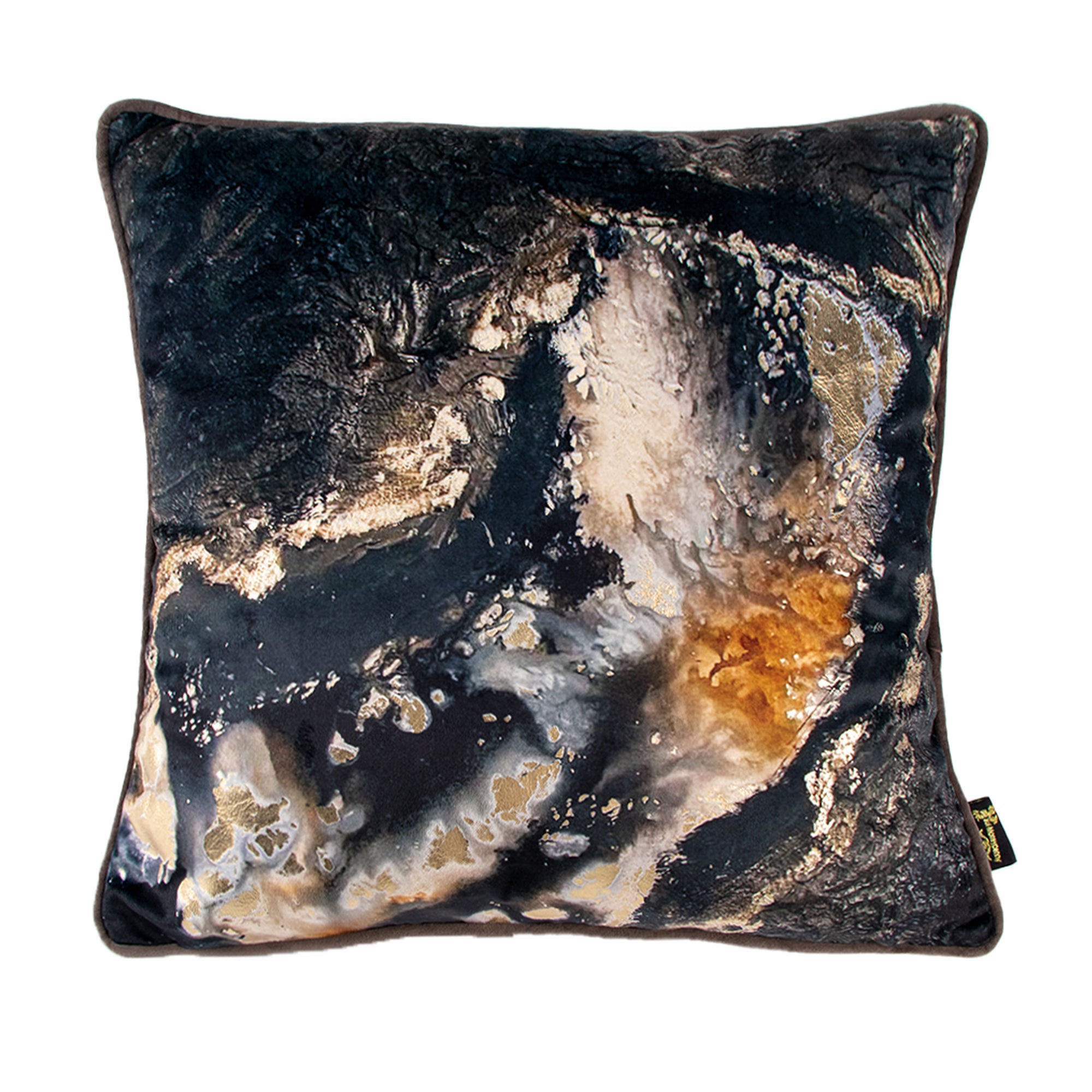 Malini Printed Black Splash Cushionhint Of Must