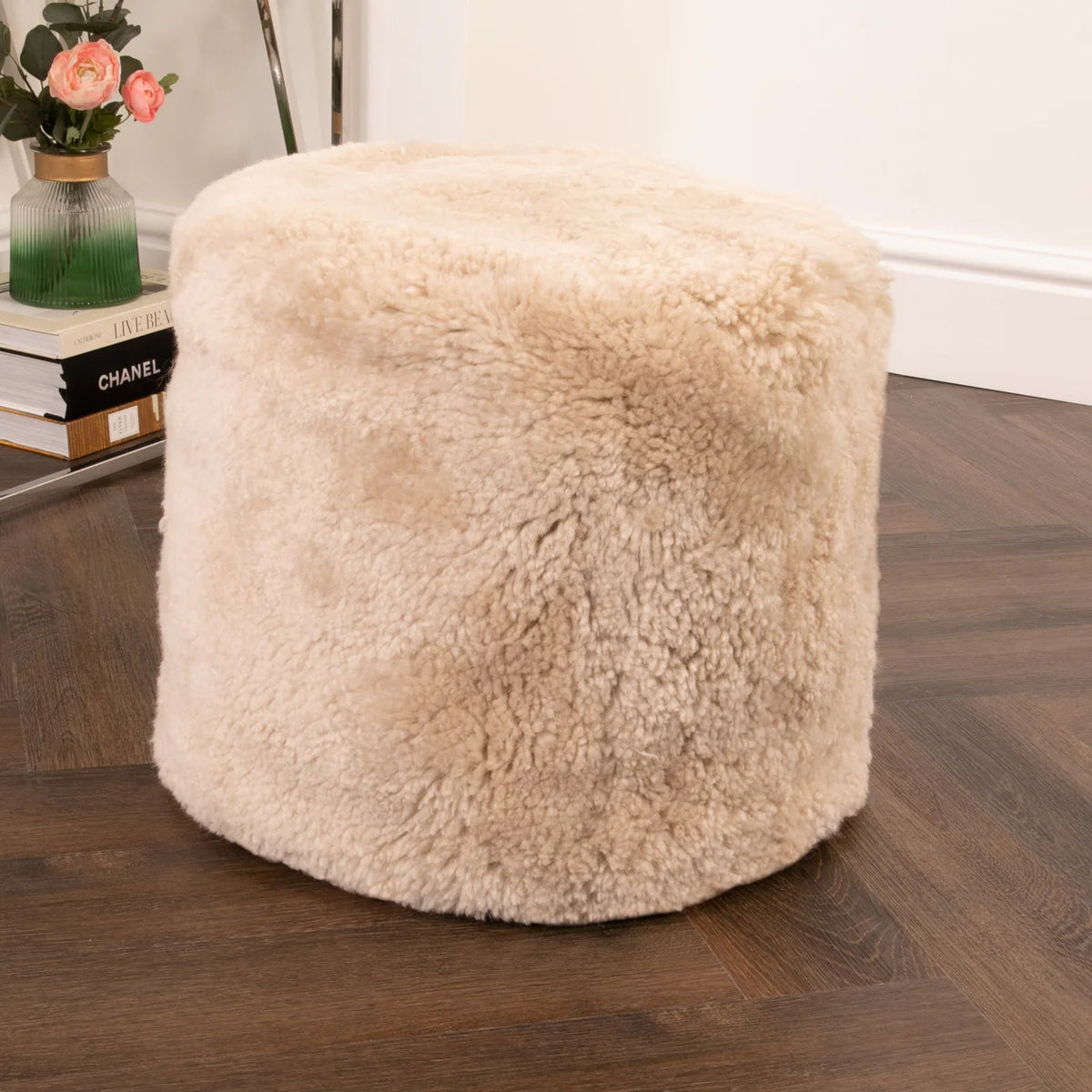 Native Home & Lifestyle Short Pile Sheepskin Pouf