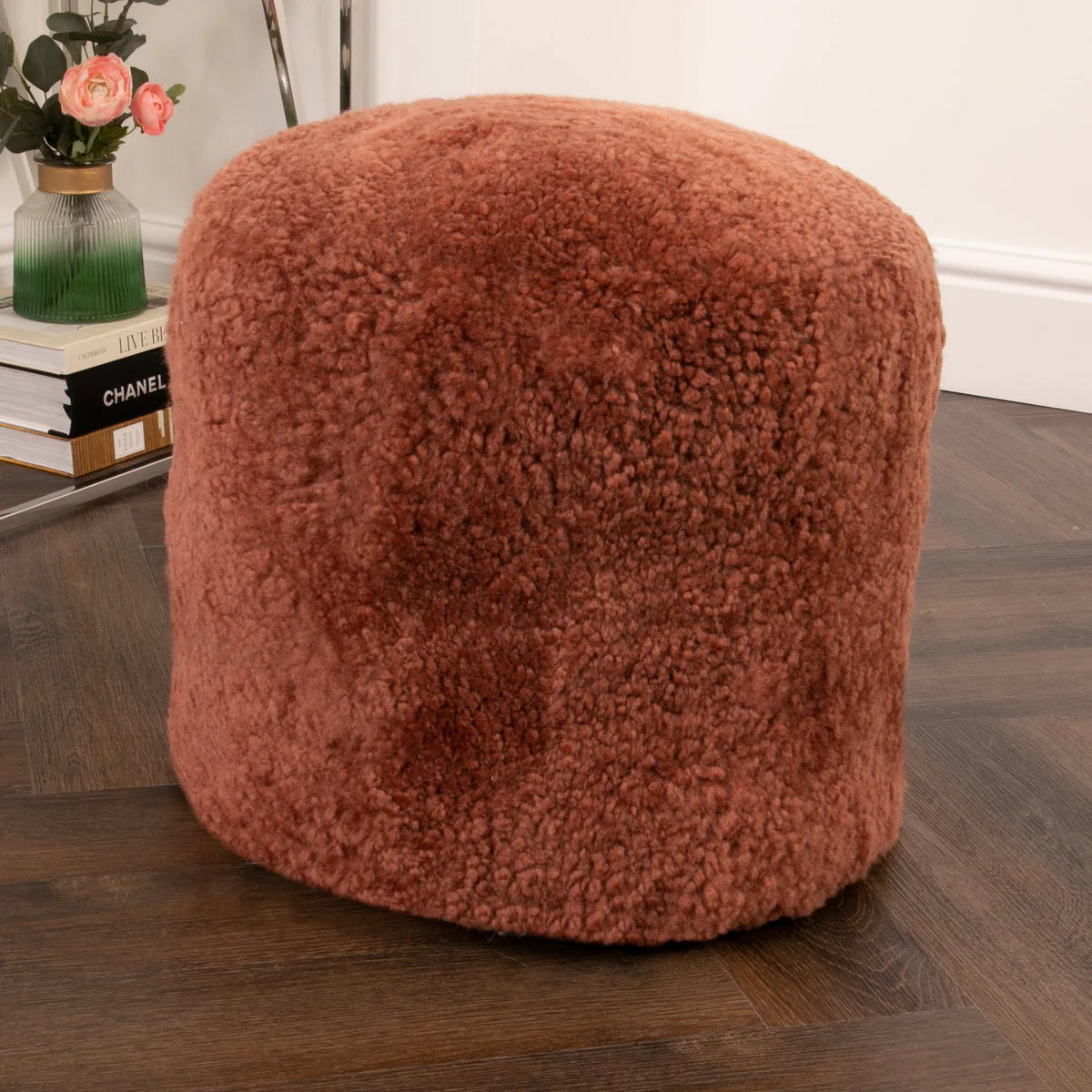 Native Home & Lifestyle Short Pile Sheepskin Pouf