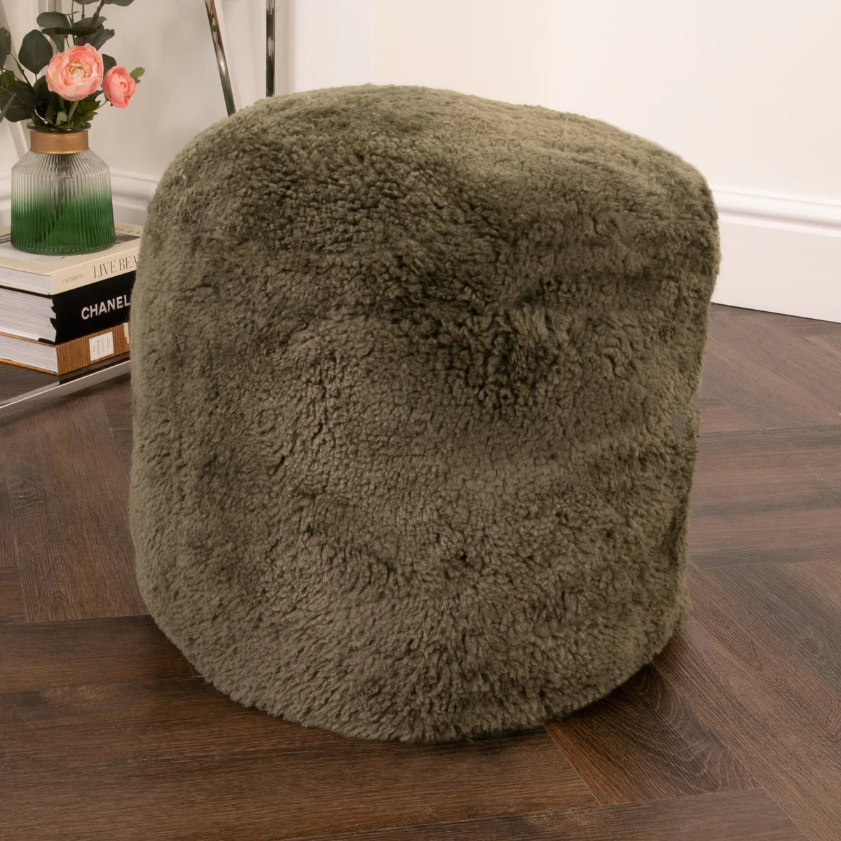 Native Home & Lifestyle Short Pile Sheepskin Pouf