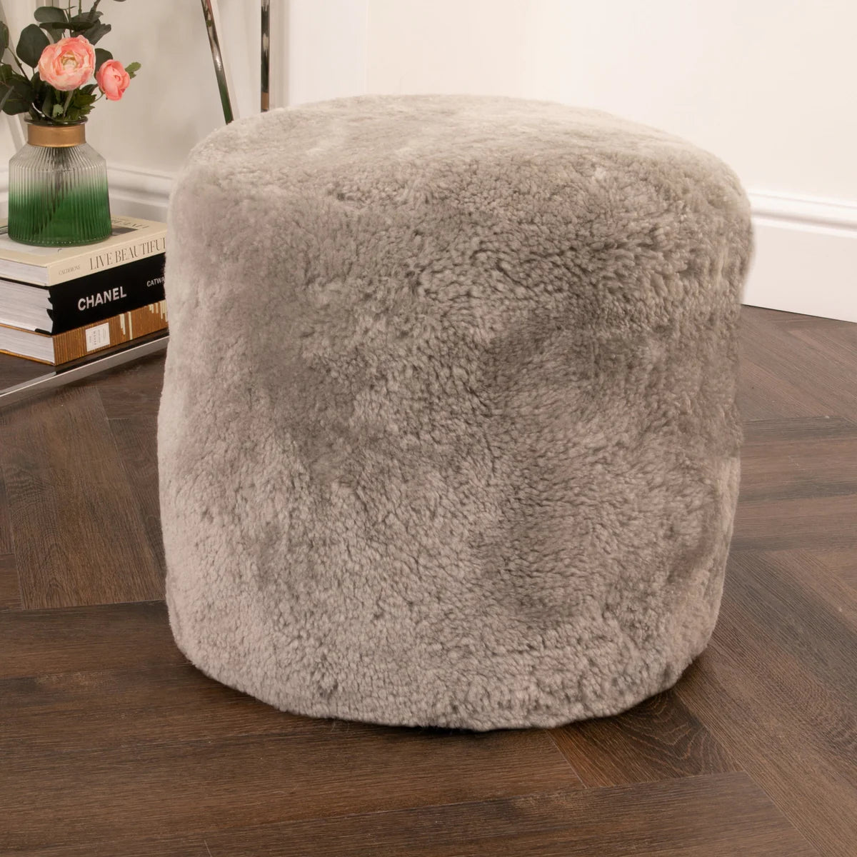 Native Home & Lifestyle Short Pile Sheepskin Pouf