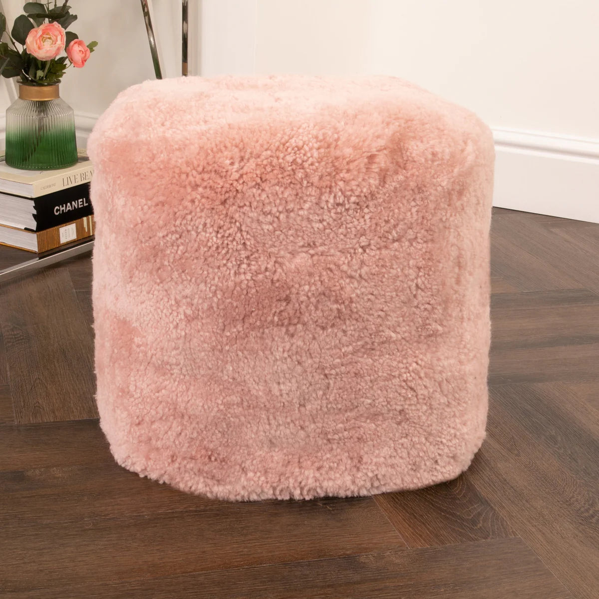 Native Home & Lifestyle Short Pile Sheepskin Pouf