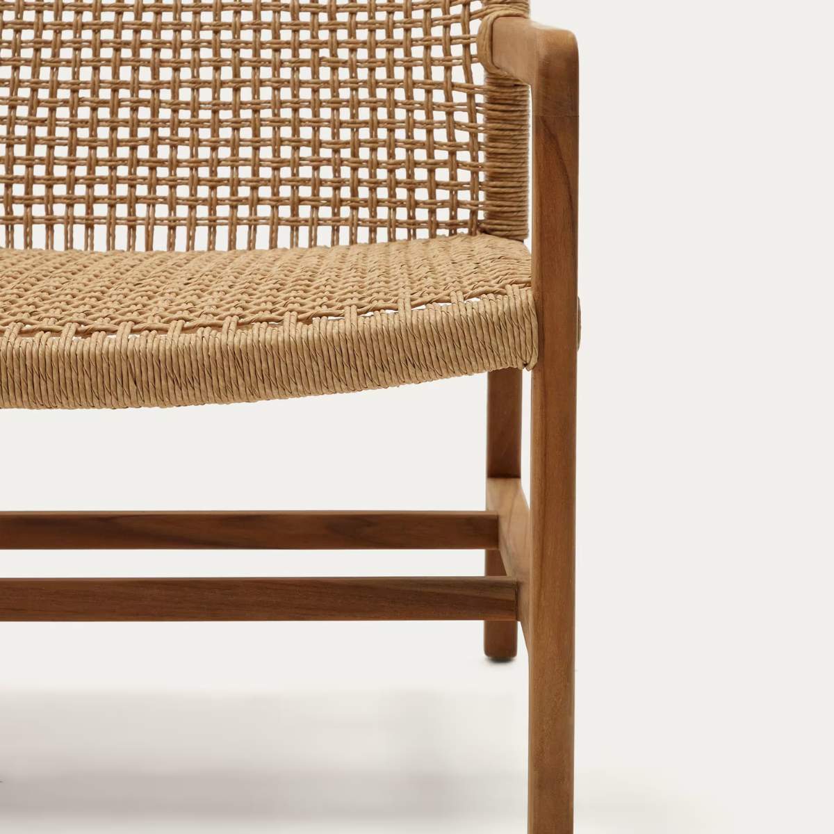 Kave Home Sabolla armchair made of solid teak wood in a black finish