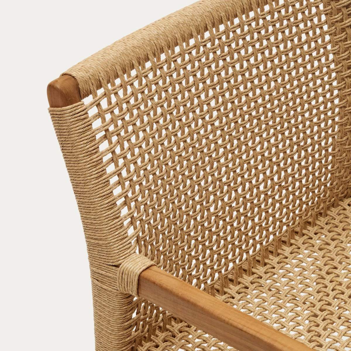 Kave Home Sabolla armchair made of solid teak wood in a black finish