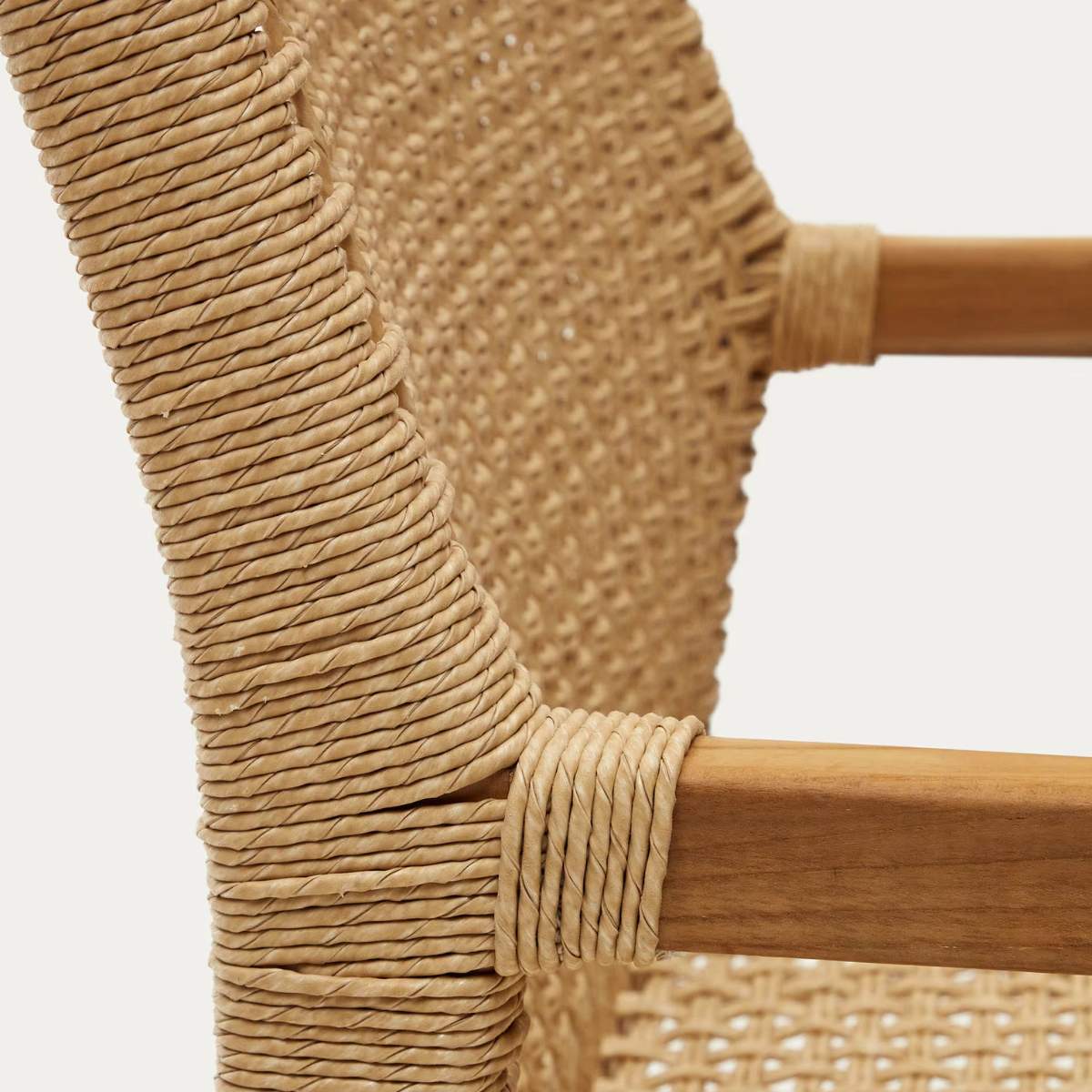 Kave Home Sabolla armchair made of solid teak wood in a black finish