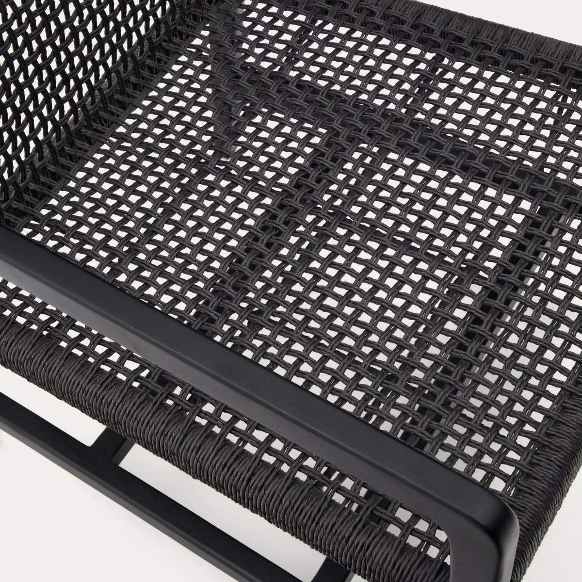 Kave Home Sabolla armchair made of solid teak wood in a black finish